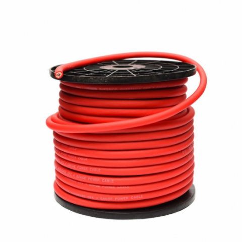 Kabelis maitinimo OFC 4AWG (21.60mm²) varinis (Cu) raudonas